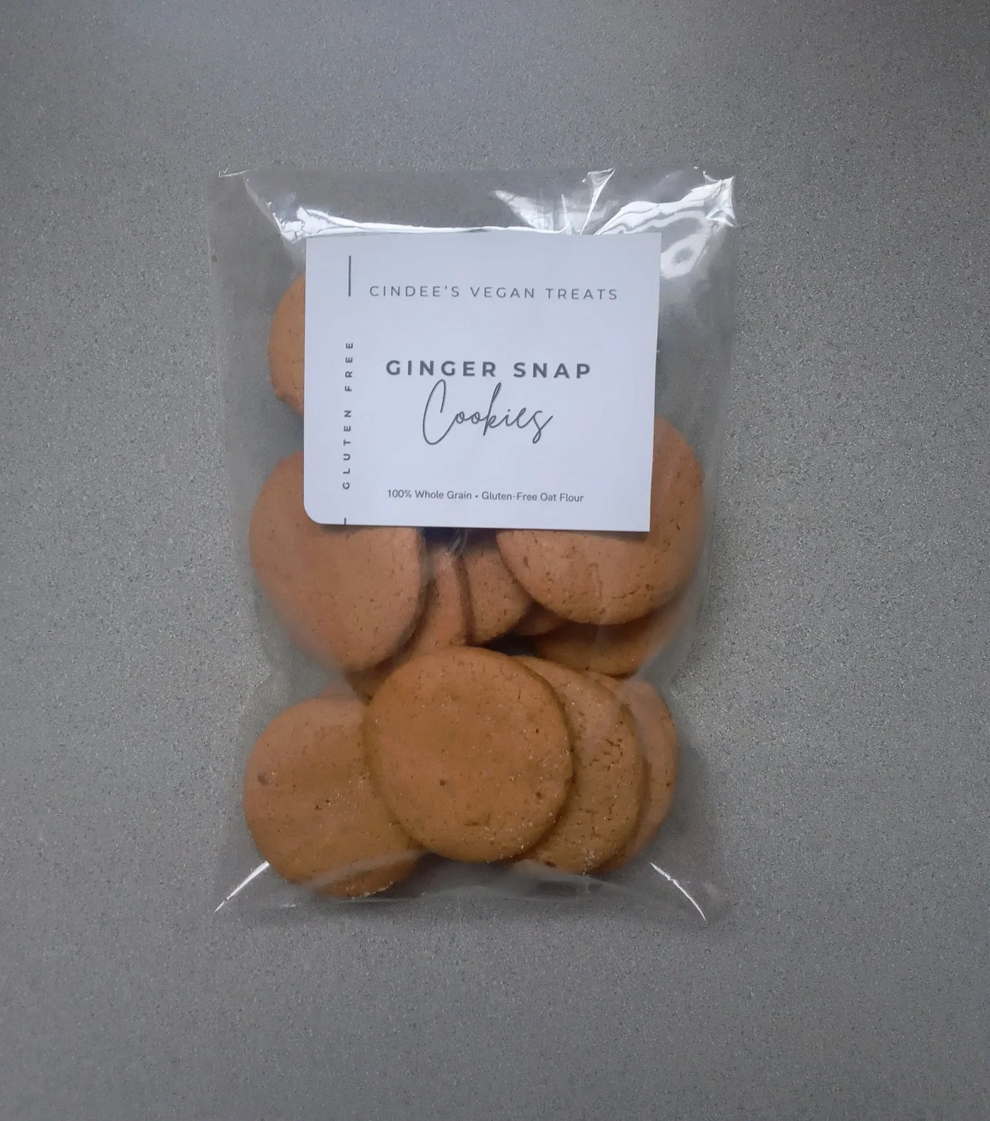 Ginger Snap Cookies - Gluten-Free & Dairy-Free (5.86oz) — Cindee's Vegan Treats