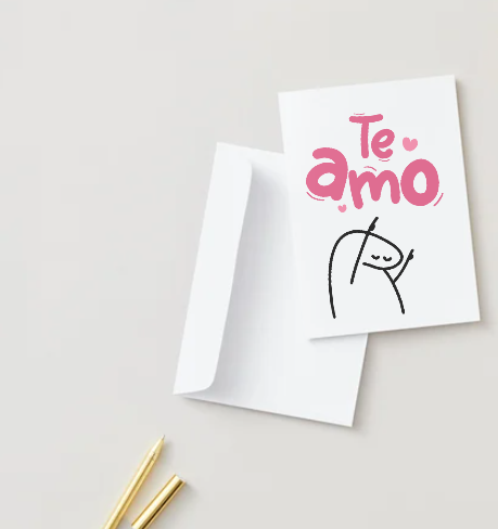 Te Amo Greeting Card! 5" x 7" Card for Family or Friends.