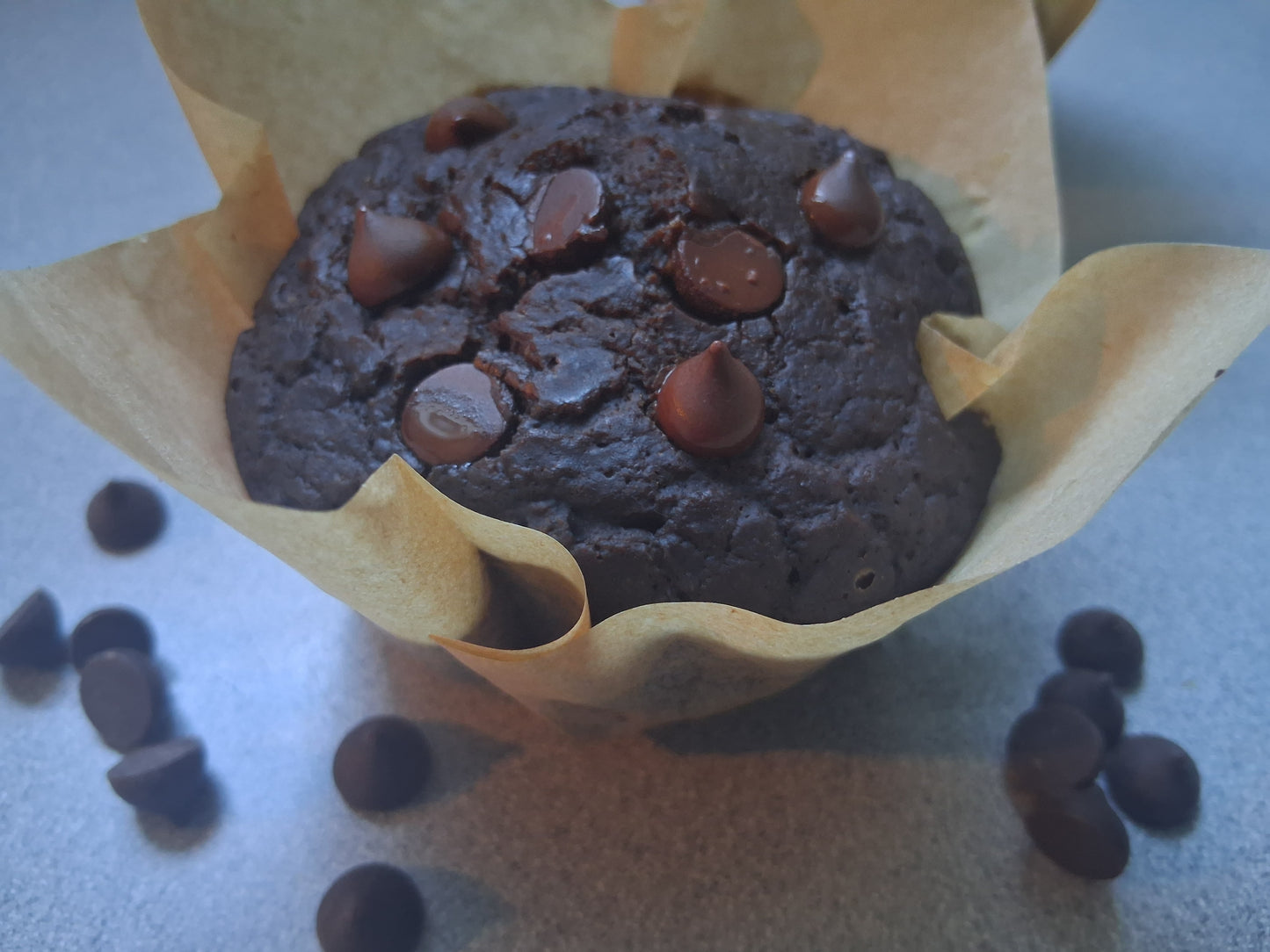 Dark Chocolate Chip Breakfast Muffin! Gluten-Free & Dairy-Free!