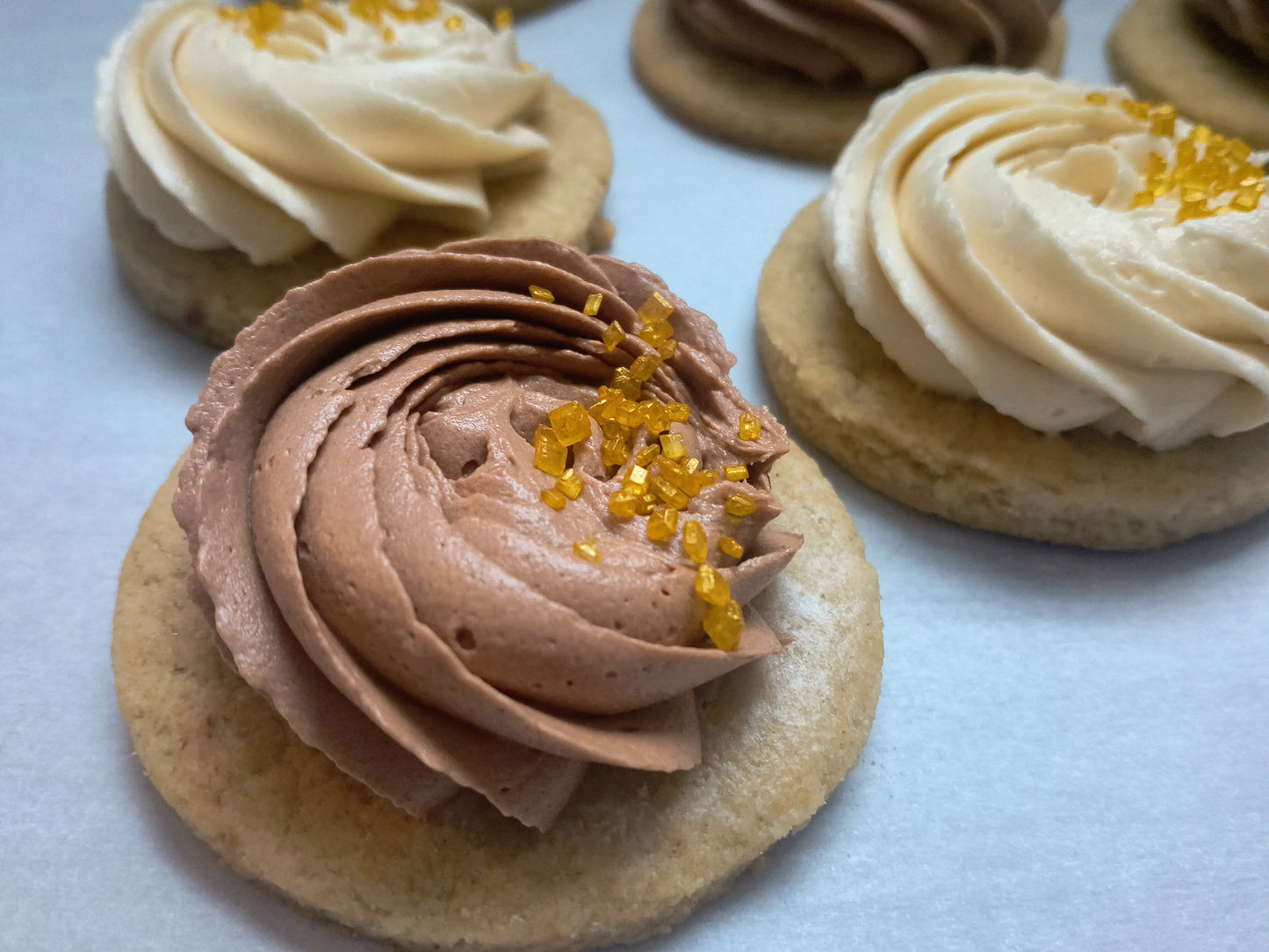 Vanilla & Chocolate Buttercream Sugar Cookies -6 pack! Gluten-Free & Dairy-Free!