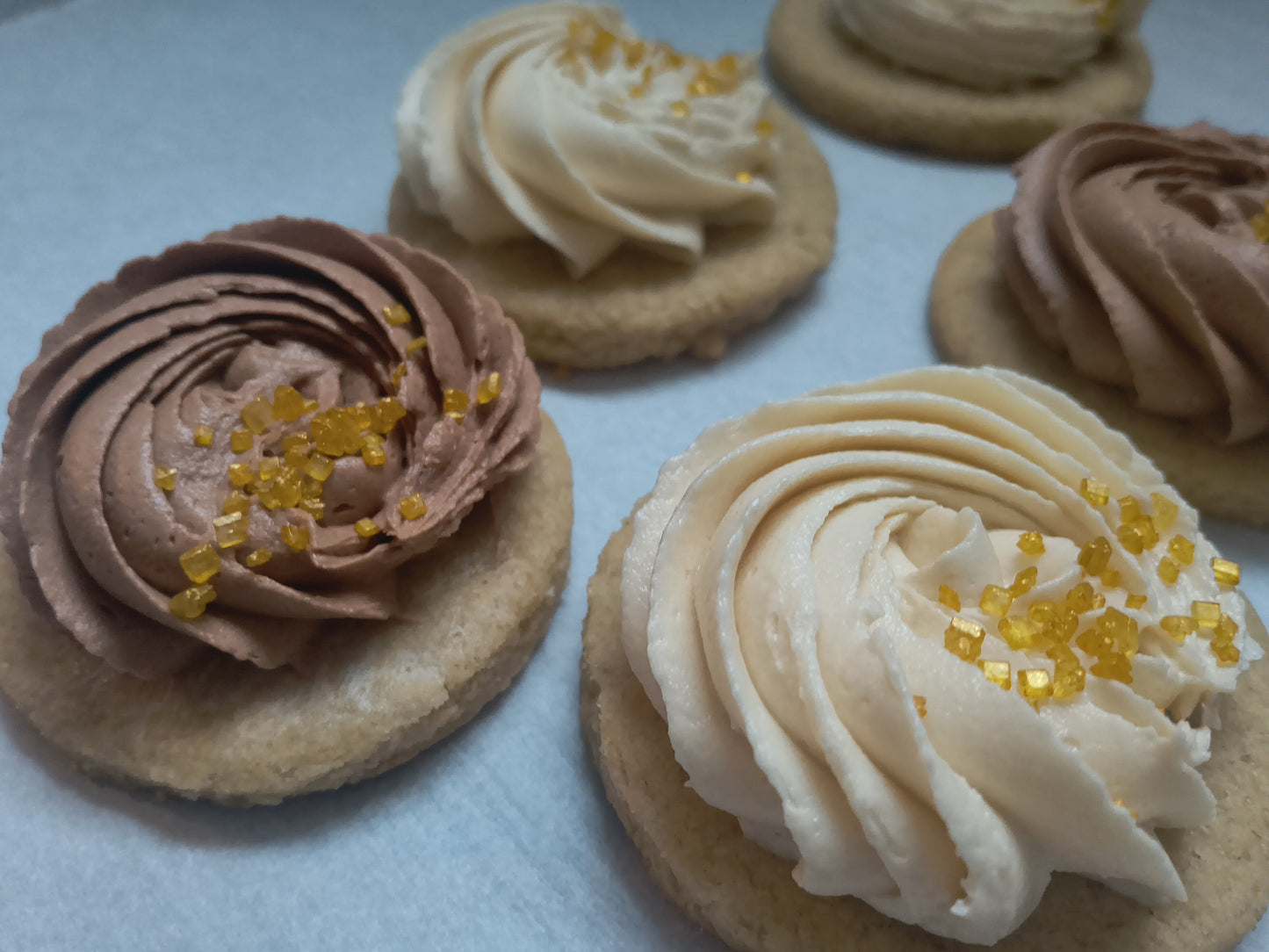 Vanilla & Chocolate Buttercream Sugar Cookies -6 pack! Gluten-Free & Dairy-Free!
