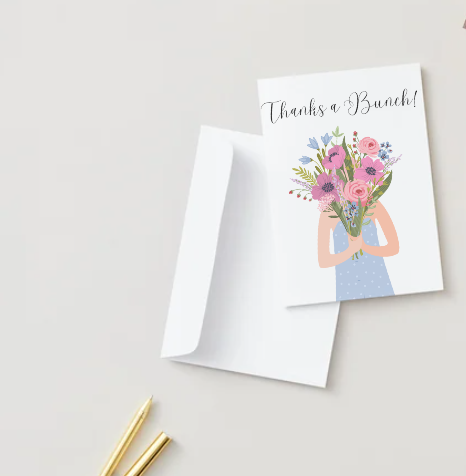 Thanks a Bunch – Greeting Card! 5" x  7" Card for Family, Friends, or Co-Workers!